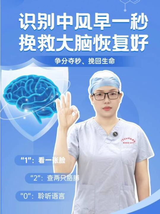 识别中风早一秒，挽救大脑恢复好